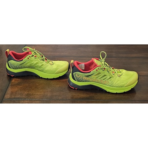 La Sportiva Men's Jackal II  Trail Running Shoes USA Size 11 Neon/Goji Sneakers - Picture 1 of 8